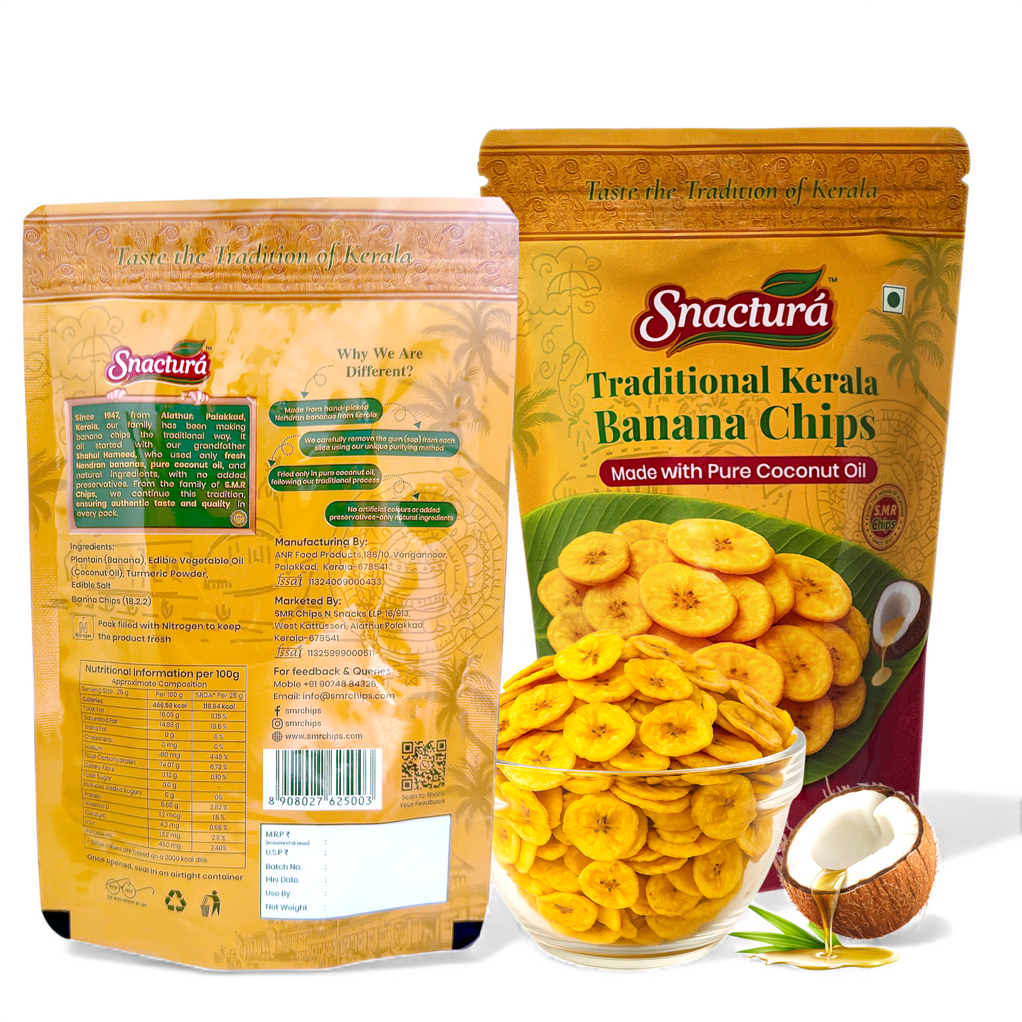 Traditional Kerala Banana Chips 100g.