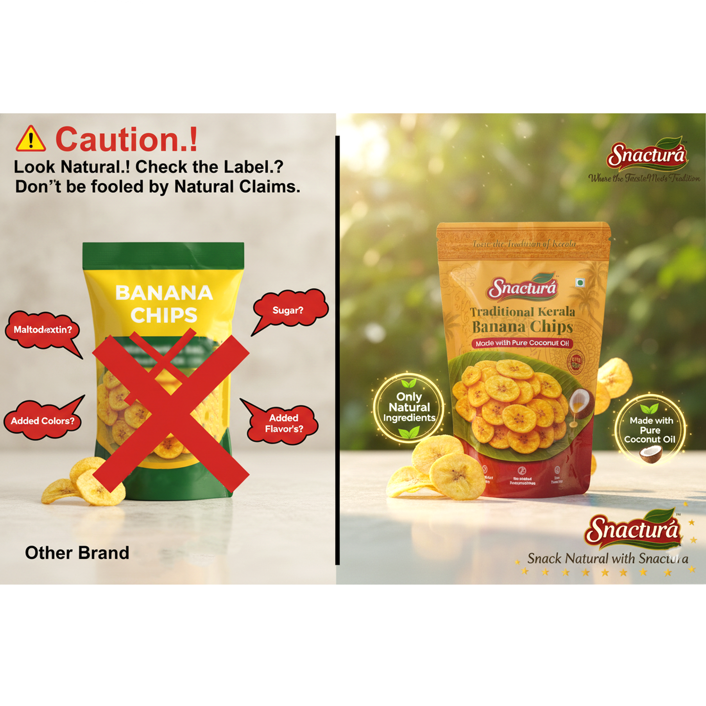 Traditional Kerala Banana Chips Combo Pack 100x3.(300g)