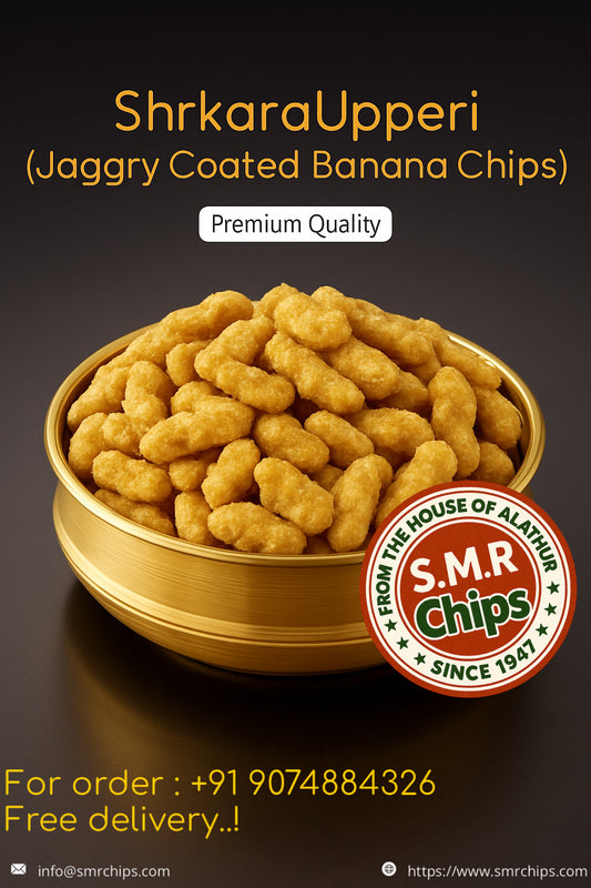 ShrakkaraUpperi (Jaggry coated Banana Chips)