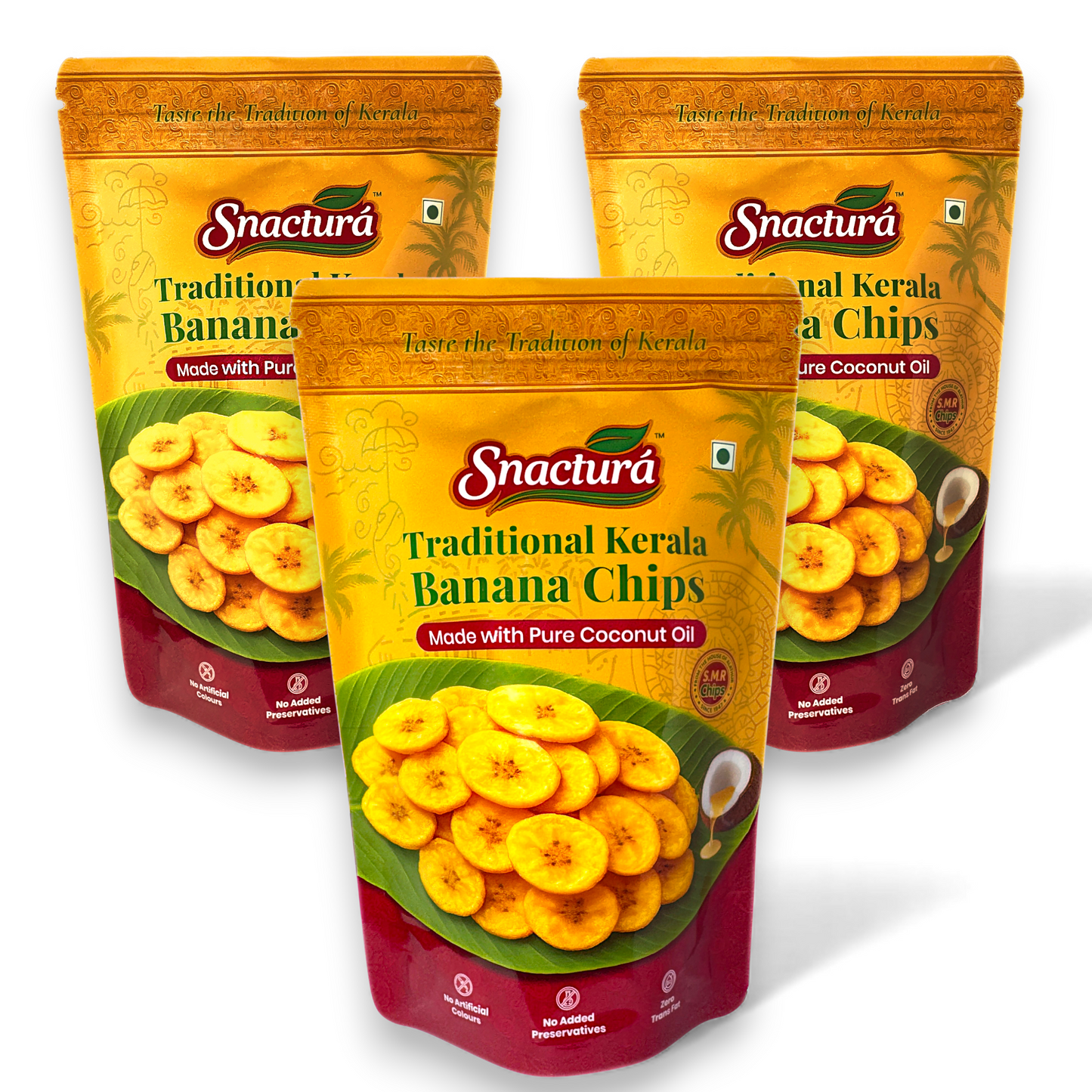 Traditional Kerala Banana Chips Combo Pack 100x3.(300g)