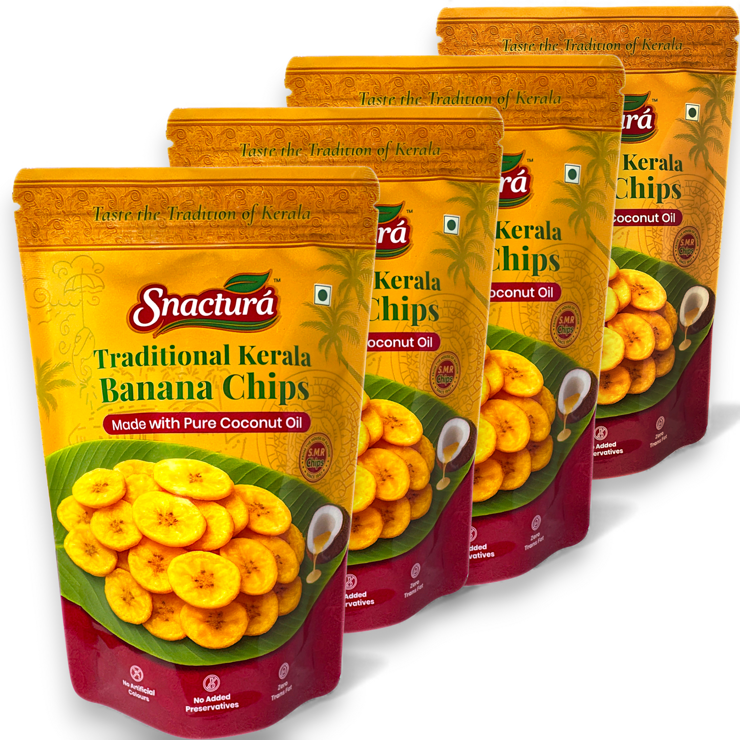 Traditional Kerala Banana Chips Combo Pack 100x4.(400g)